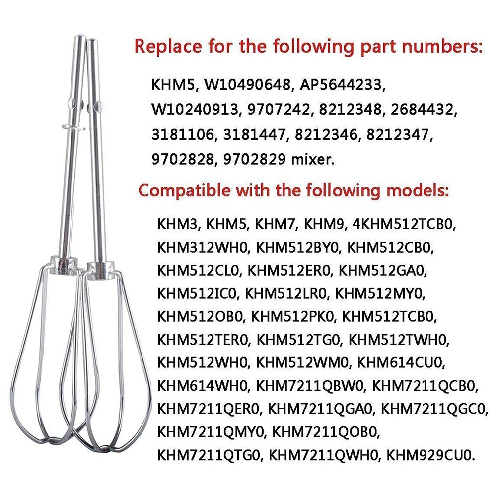 Kitchenaid Mixer Hand Mixer - [B25B!] W10490648 i KHMPW – mieszadła
