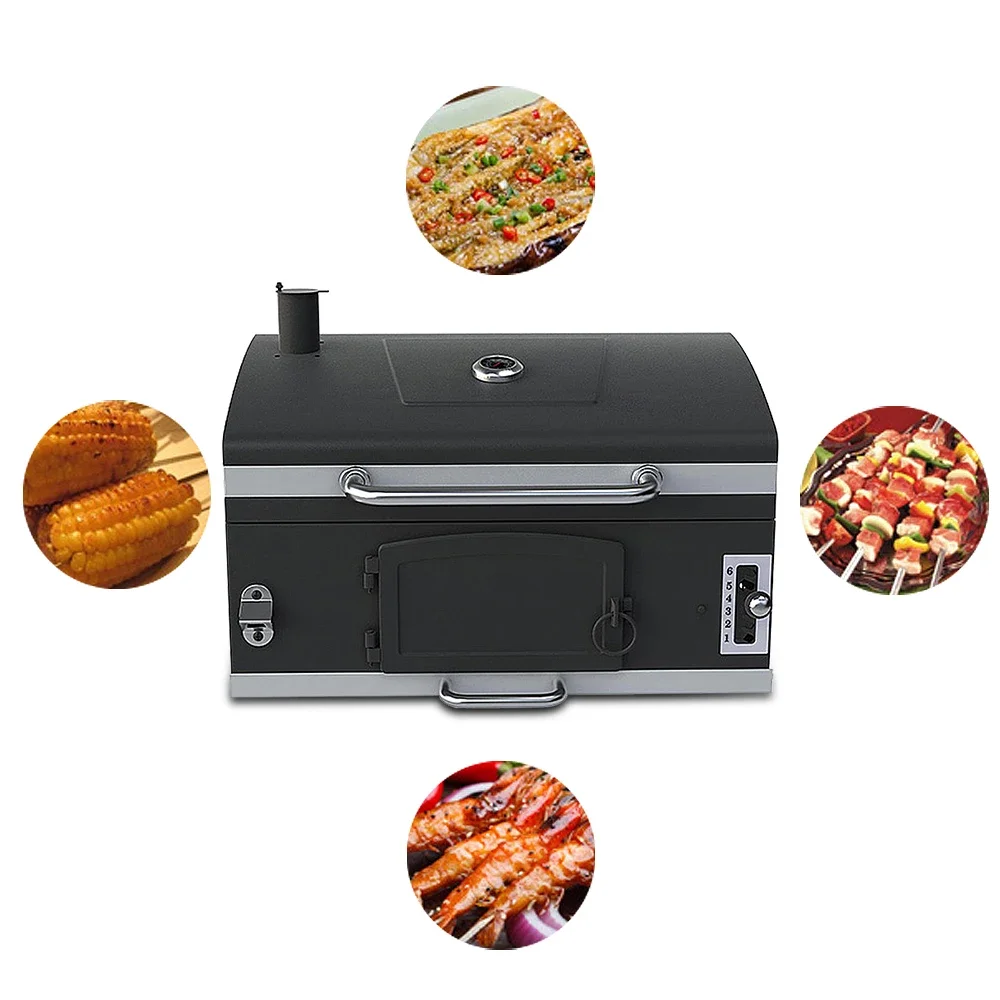 Electric Smoker Bbq - Duży, komercyjny grill rotacyjny na węgiel