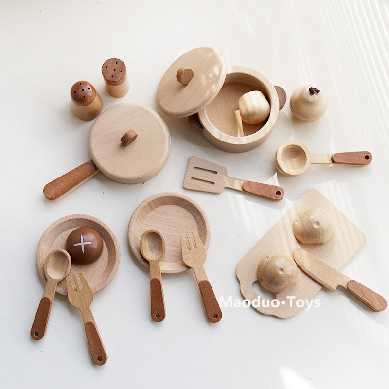 Kitchen Appliances Set - Maoduo Toys Drewniany Zestaw Kuchenny dla