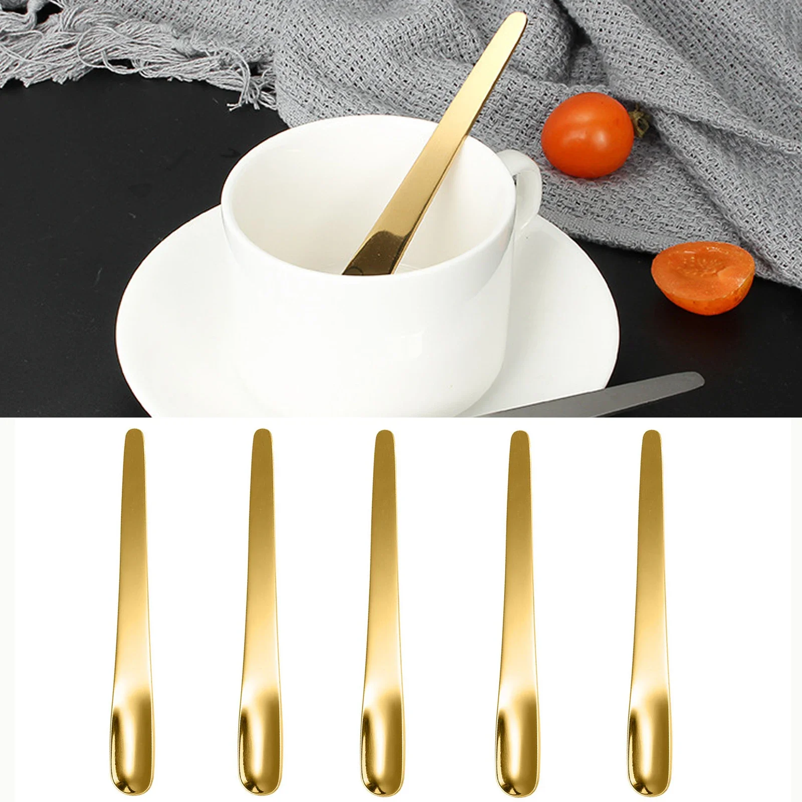 5 SZTUK Łyżeczka do kawy Płask – Kitchen Appliances Restaurant recenzja i cena