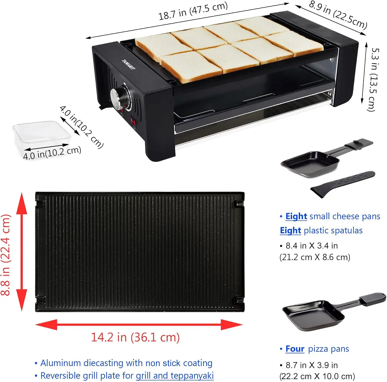 Przenośny elektryczny grill ko – Raclette Grill Table recenzja i cena