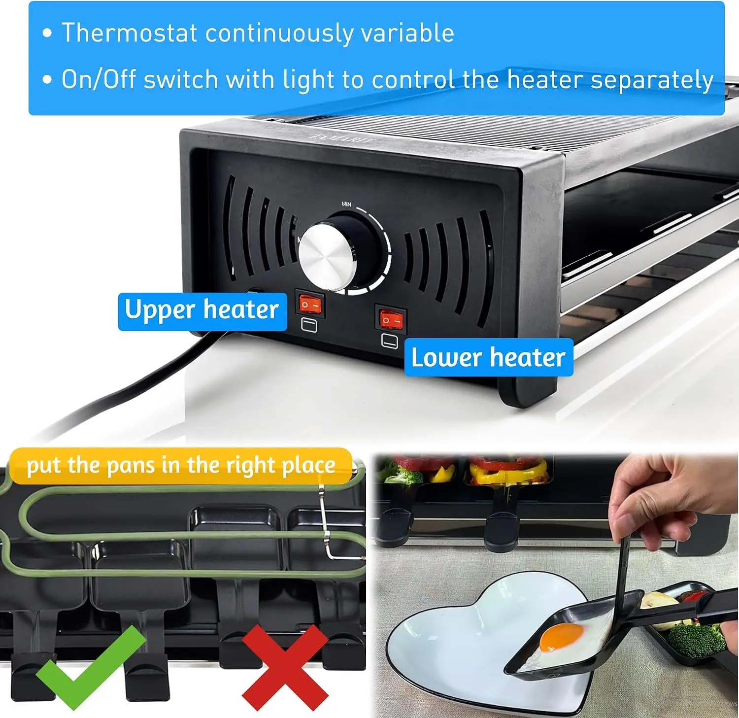 Przenośny elektryczny grill ko – Raclette Grill Table recenzja i cena